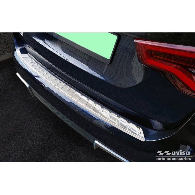 Avisa, Rear Bumper Protector, Stainless Steel, Fits BMW iX3 (G08) 2020- 'Ribs'