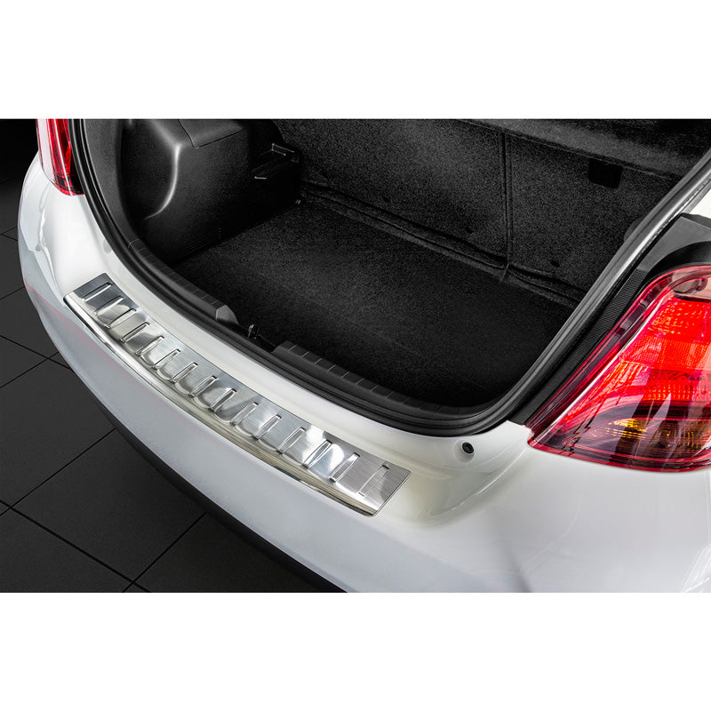 Avisa, achterbumperbeschermer, roestvrij staal, past op Toyota Yaris III 2014-2019 'ribben'