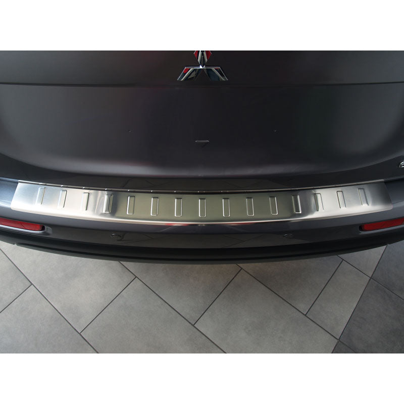Avisa, Rear Bumper Protector, Stainless Steel, Fits Mitsubishi Outlander 2012-2015 'Ribs'