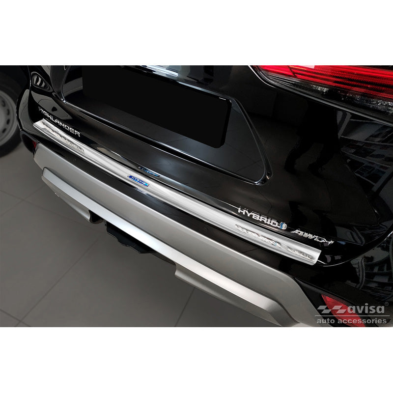 Avisa, Rear bumper protector, Stainless steel, fits Toyota Highlander (XU70) 2020- 'Hybrid'