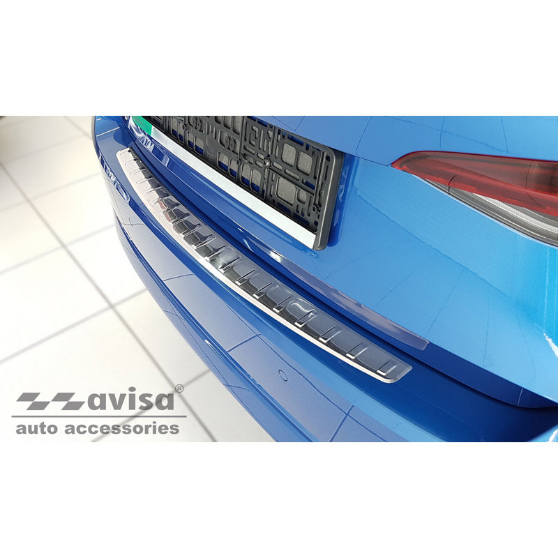 Avisa, achterbumperbeschermer, roestvrij staal, past op Skoda Octavia IV Liftback 2020-2024 & FL 2024- 'ribben'