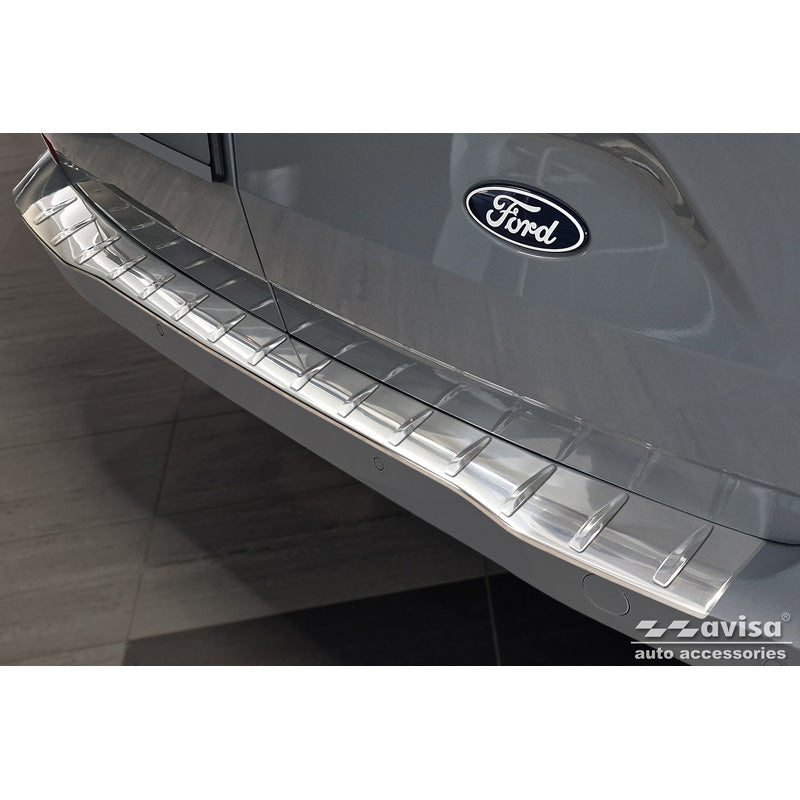 Avisa, Rear bumper protector, Stainless steel, fits Ford Transit Custom & Tourneo Custom 2023- 'Ribs'