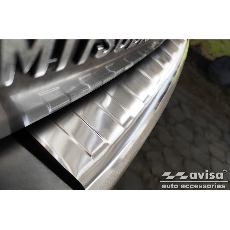 Avisa, Rear bumper protector, Stainless steel, fits Mitsubishi Outlander II 2006-2012 / Peugeot 4007 2007-2012 / Citroën C-Crosser 2007-2012 'Ribs'