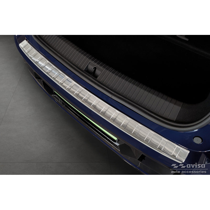 Avisa, Rear bumper protector, Stainless steel, fits Renault Megane E-Tech 2022- 'Ribs'