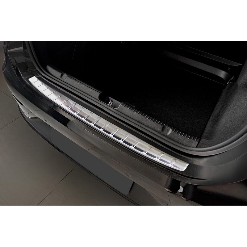 Avisa, Rear bumper protector, Stainless steel, fits Mercedes EQE (V295) 2022- 'Ribs'