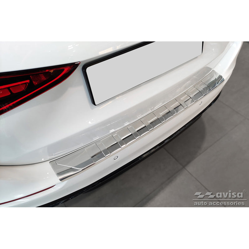 Avisa, Rear bumper protector, Stainless steel, fits Mercedes C-Class W206 Estate 2021- 'Ribs'