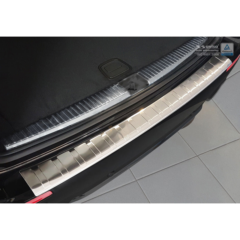 Avisa, Rear bumper protector, Stainless steel, fits Mercedes E-Class W213 Estate 2016- 'Ribs'