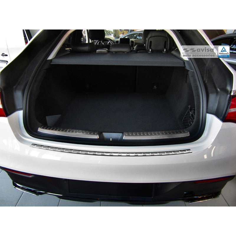 Avisa, Rear bumper protector, Stainless steel, fits Mercedes GLE Coupe 2015- 'Ribs'