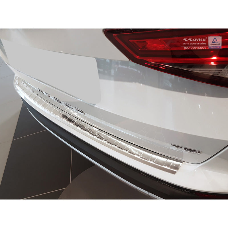 Avisa, Rear Bumper Protector, Stainless Steel, fits Seat Ateca 2016-2020 & FL 2020- 'Ribs'