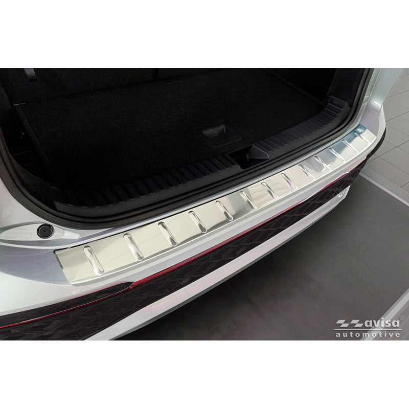 Avisa, Rear bumper protector, Stainless steel, fits Volkswagen Tayron (2024-) - Silver