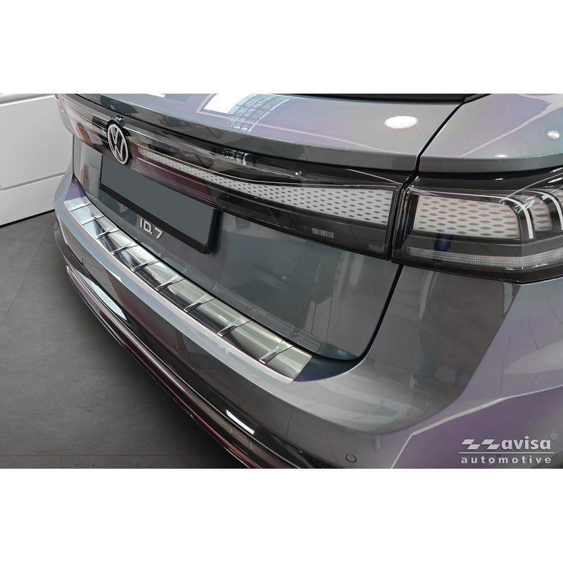 Avisa, achterbumperbeschermer, roestvrij staal, past op Volkswagen ID.7 Tourer 2024-, 'Ribs'