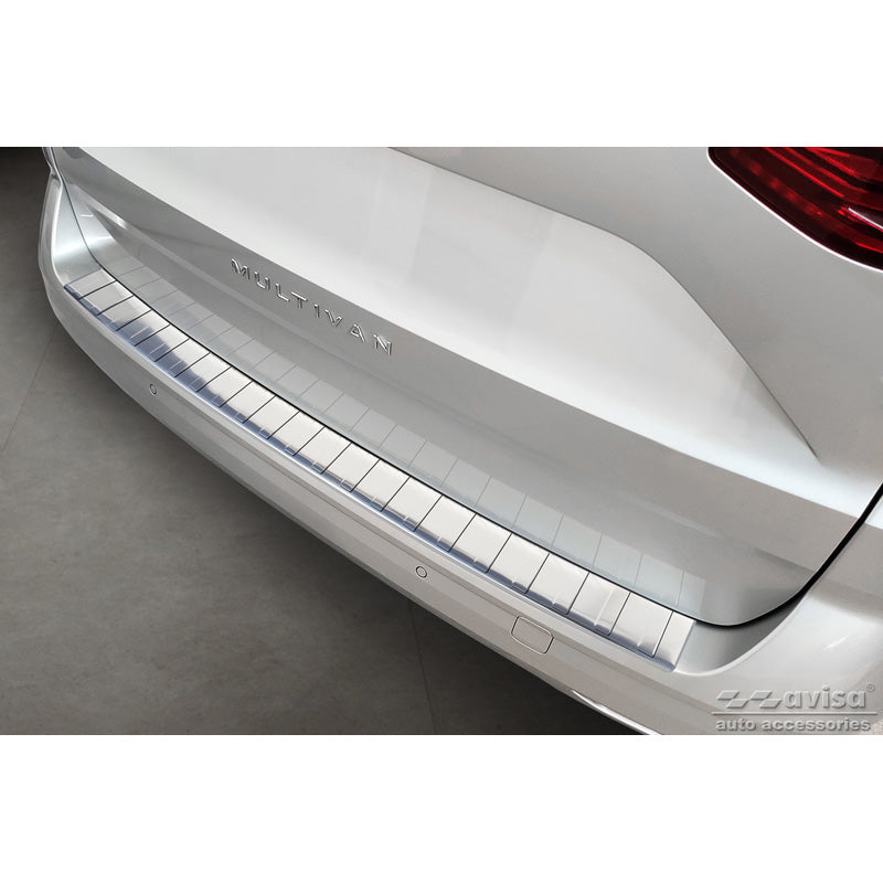 Avisa, Rear Bumper Protector, Stainless Steel, fits Volkswagen Multivan T7 2021- - 'Ribs'