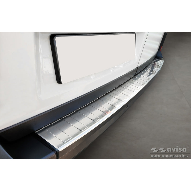 Avisa, protection de pare-chocs arrière, acier inoxydable, compatible avec Volkswagen Crafter & MAN TGE 2017- 'Ribs' ('XL'-version)