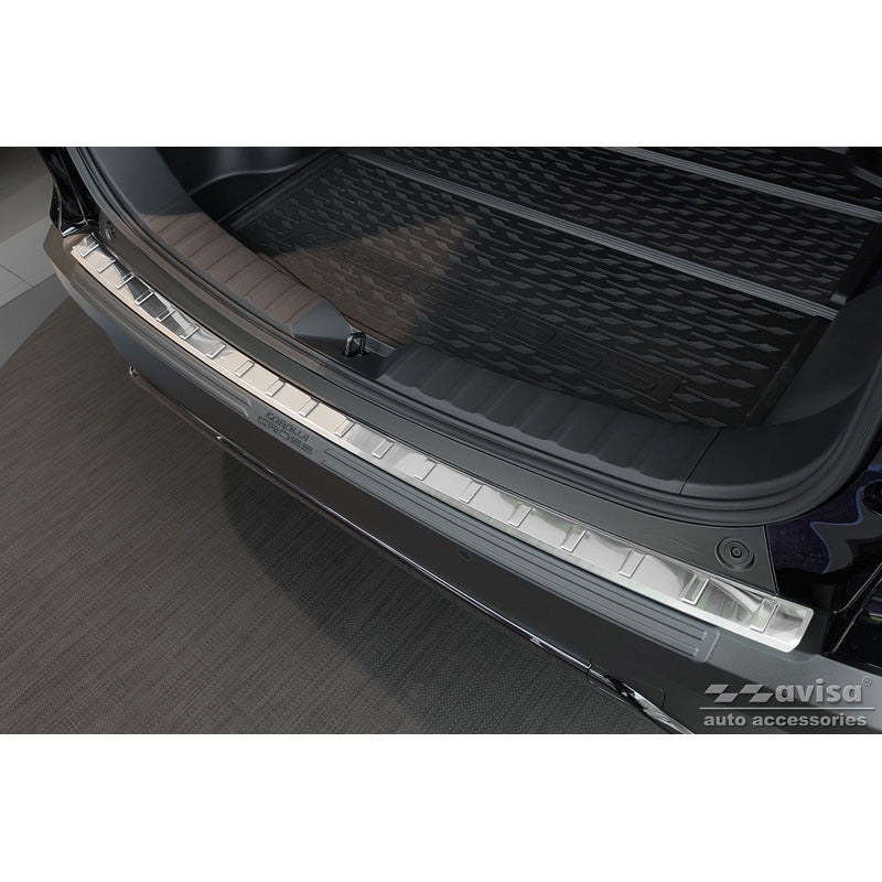 Avisa, Rear Bumper Protector, Stainless Steel, fits Toyota Corolla Cross 2022- 'Ribs'