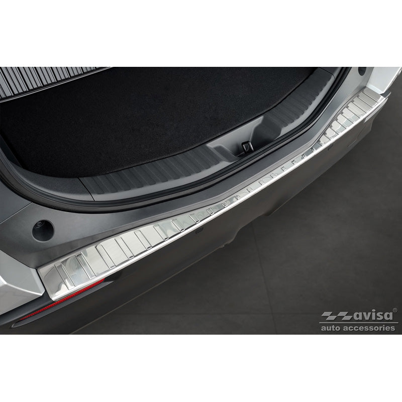 Avisa, Rear Bumper Protector, Stainless Steel, fits Toyota bZ4X 2021- & Subaru Solterra 2022- 'Ribs'