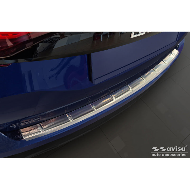 Avisa, Rear Bumper Protector, Stainless Steel, Fits BAIC Beijing 3 (X35) 2023-, 'Ribs'