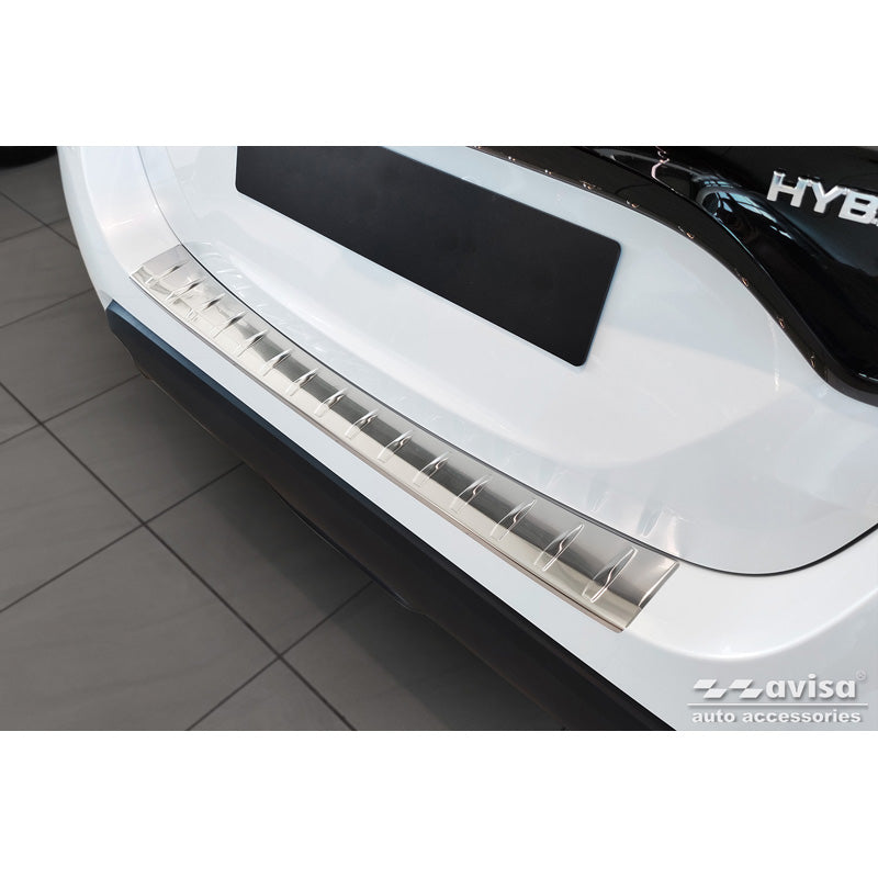Avisa, achterbumperbeschermer, roestvrij staal, past op Mazda 2 Hybrid 2022- 'Ribs'