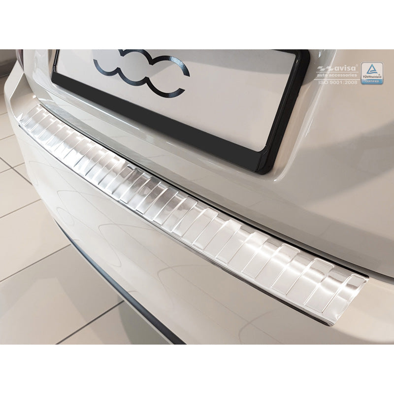 Avisa, Rear Bumper Protector, Stainless Steel, Fits Fiat & Abarth 500 2015- (incl. Hybrid) 'Ribs'
