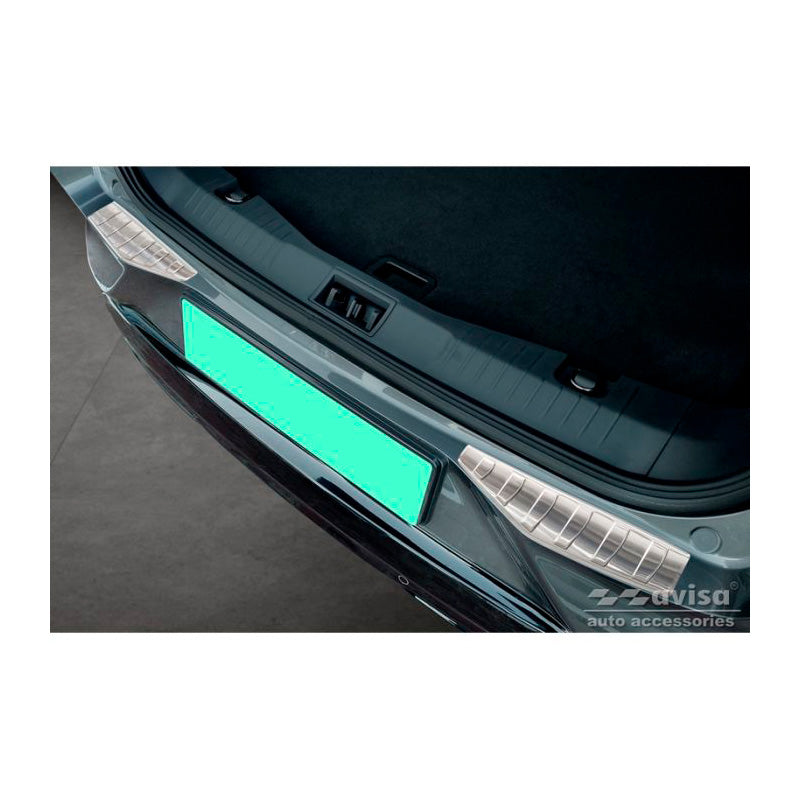 Avisa, Rear Bumper Protector, Stainless Steel, Fits Ford Mustang Mach-E 2020- 'Ribs' (2-pieces)
