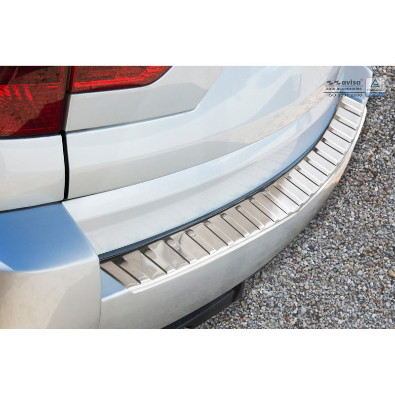 Avisa, Rear Bumper Protector, Stainless Steel, Fits BMW X3 (E83) Facelift 2006-2010 'Ribs'