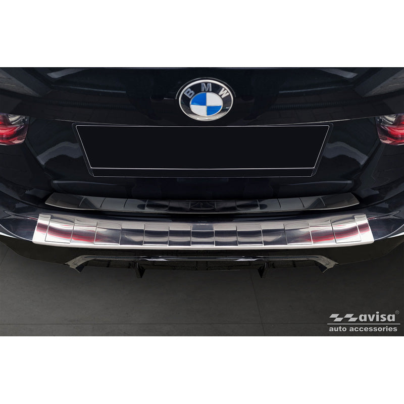 Avisa, Rear Bumper Protector, Stainless Steel, Fits BMW 3 Series Touring (G21) Facelift 2022- with M-Package 'Ribs'