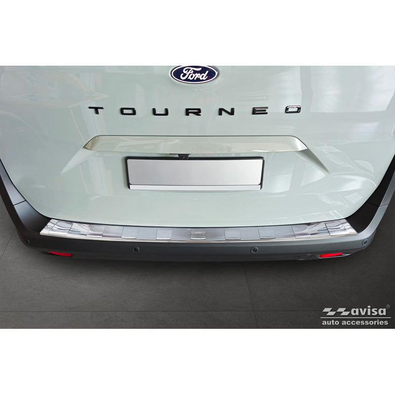 Avisa, Rear Bumper Protector, Stainless Steel, Fits Ford Tourneo Courier II / Transit Courier II 2023-, 'Ribs'