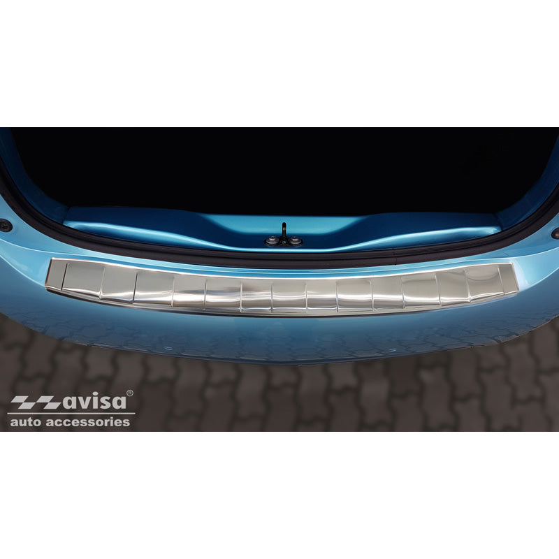 Avisa, Rear bumper protector, stainless steel, fits Renault Zoe II 2019- 'Ribs'