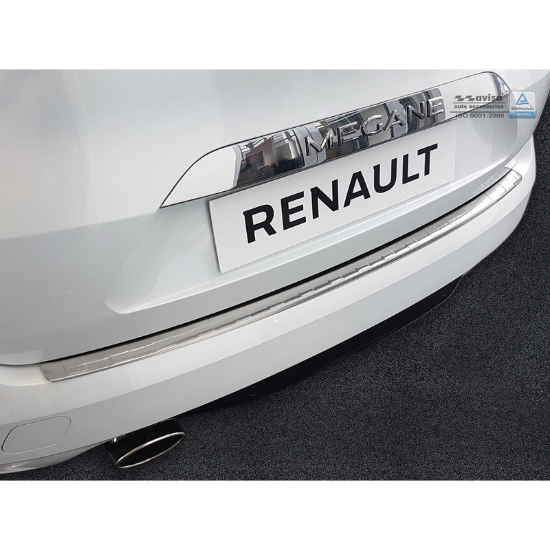 Avisa, Rear Bumper Protector, Stainless Steel, Fits Renault Megane IV Grandtour 2016-2020 & FL 2020- 'Ribs'