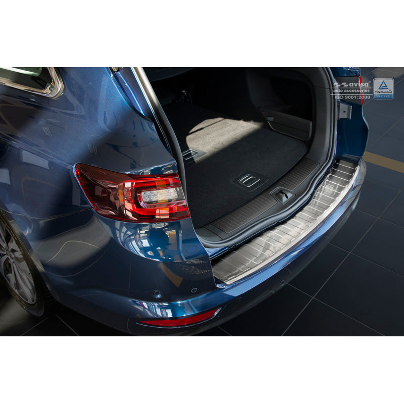 Avisa, Rear bumper protector, stainless steel, fits Renault Talisman Grandtour 2016-2020 & FL 2020- 'Ribs'