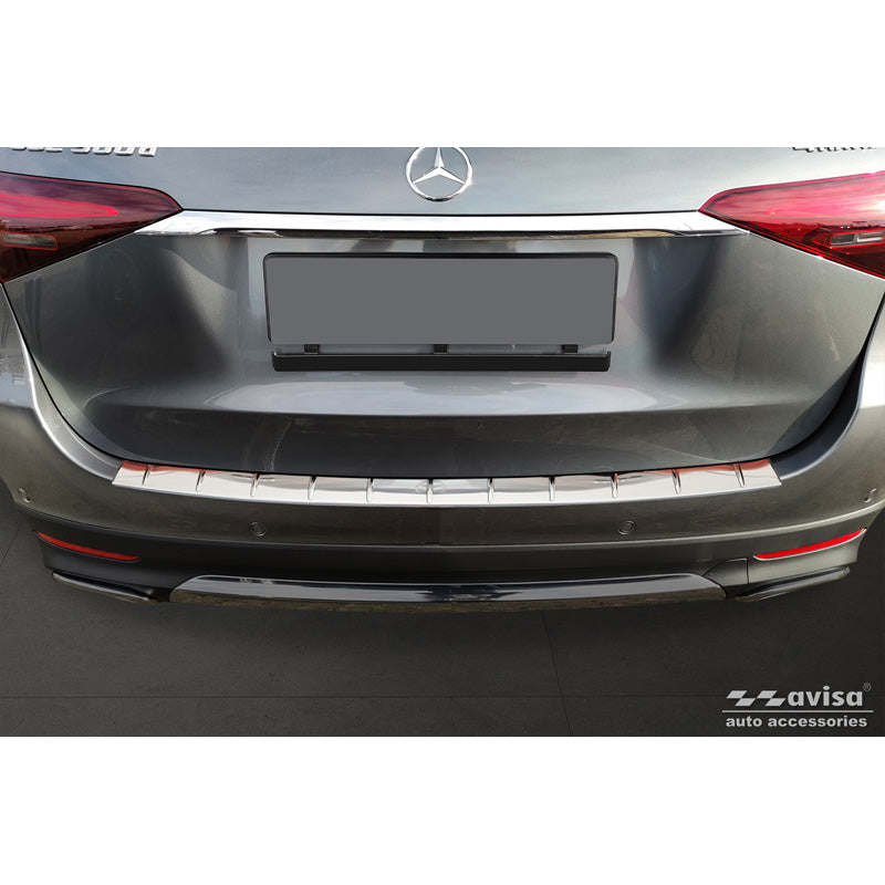 Avisa, protection de pare-chocs arrière, acier inoxydable, convient à Mercedes GLE II (W167) Facelift excl. AMG 2023- 'Nervures'