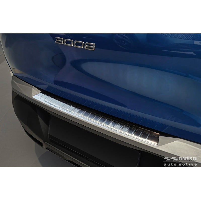 Avisa, Rear Bumper Protector, Stainless Steel, Fits Peugeot 3008 III 2024-, 'Ribs'