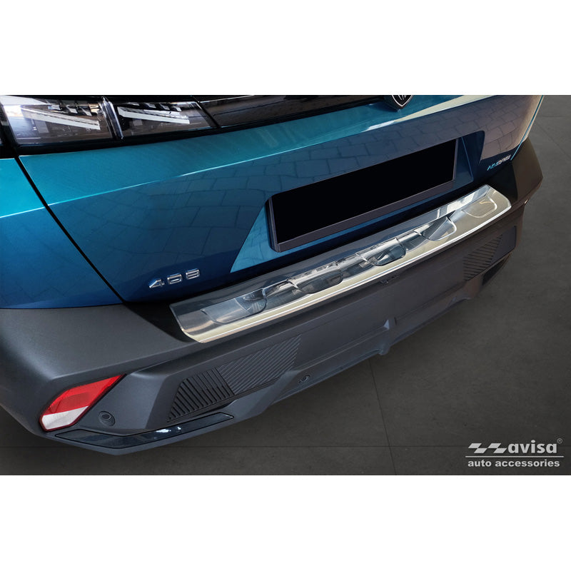Avisa, Rear bumper protector, Stainless steel, fits Peugeot 408 II Fastback 2023-