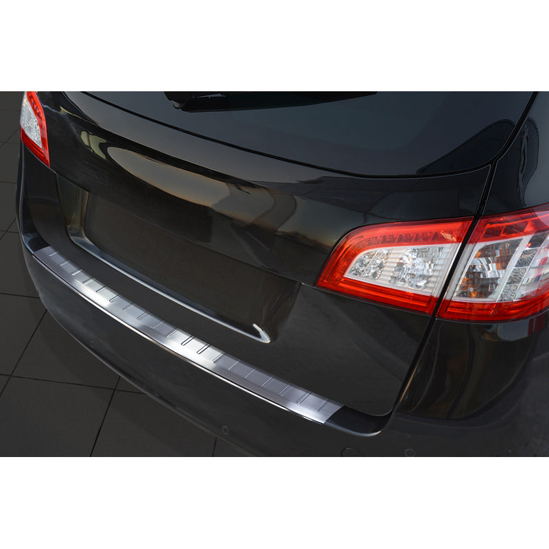 Avisa, Rear bumper protector, stainless steel, fits Peugeot 508SW 2011- 'Ribs'
