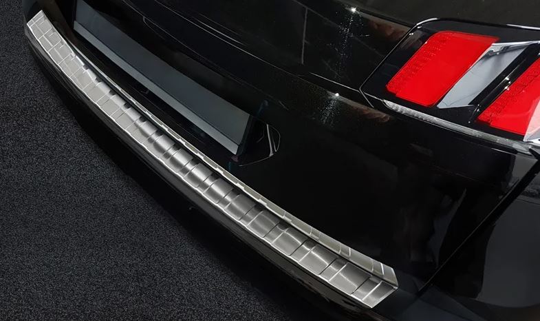 Avisa, Rear bumper protector, stainless steel, fits Peugeot 3008 II 2016- 'Ribs'
