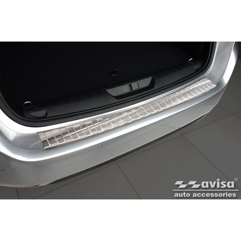 Avisa, Rear bumper protector, stainless steel, fits Peugeot 308 II SW 2013-2017 & Facelift 2017-2021 'Ribs'