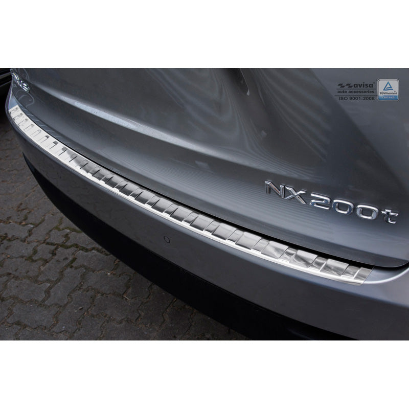 Avisa, Rear bumper protector, stainless steel, fits Lexus NX 2014-2017 & Facelift 2017-2021 'Ribs'