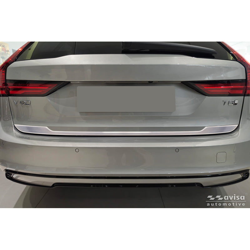 Avisa, cache de garniture de hayon, acier inoxydable brossé, compatible avec Volvo V90 II (2016-)
