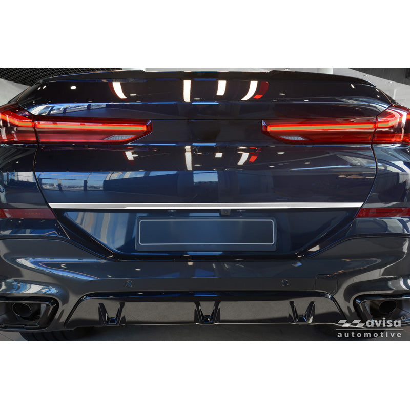 Avisa, Tailgate Trim Cover, Brushed Stainless Steel, Fits BMW X6 (G06) (2023-) excl. M-Sport