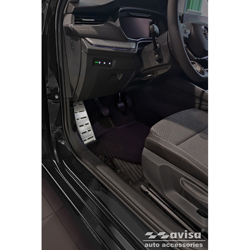 Avisa Steel Foot rest suitable for Skoda Octavia (NX_) (Liftback & Combi) 2020-2024 & FL 2024-
