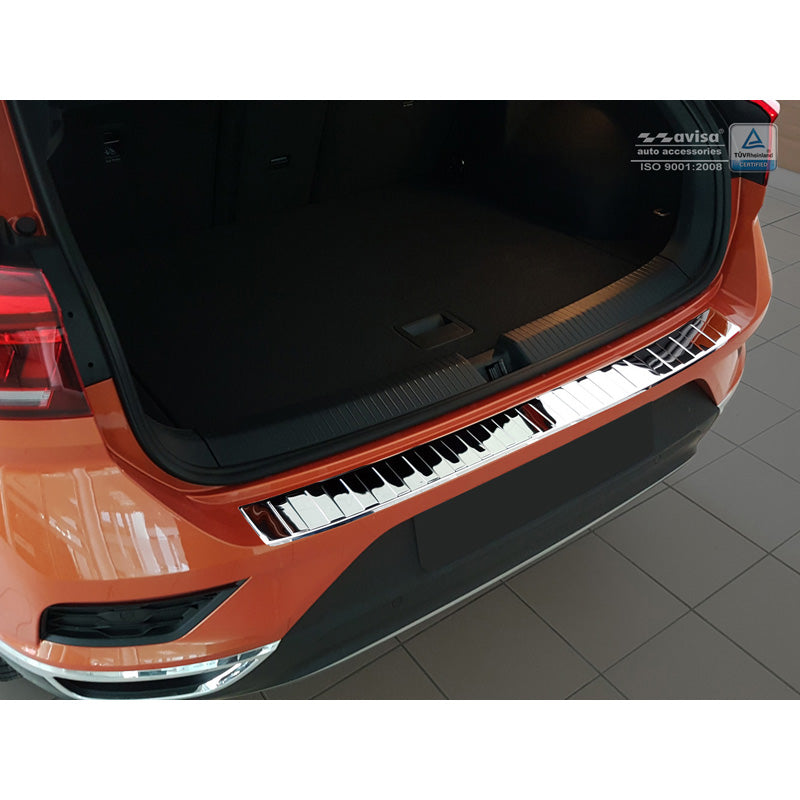 Avisa, Rear bumper protector, polished, stainless steel, fits Volkswagen T-Roc 2017-2022 & Facelift 2022- incl. Cabrio - 'Ribs'