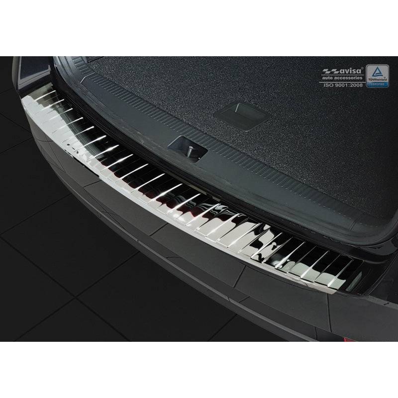 Avisa, Rear bumper protector, polished, stainless steel, fits Skoda Octavia III Kombi Facelift 2017-2020 'Ribs'