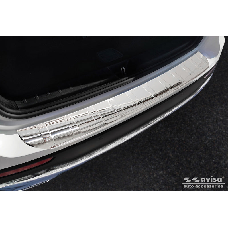 Avisa, Rear bumper protector, polished, stainless steel, fits Mercedes GLB (X247) incl. AMG 2019- 'Ribs'