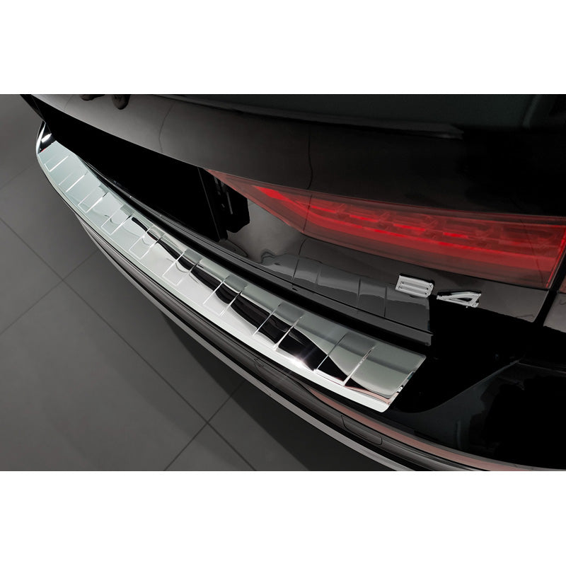 Avisa, Rear bumper protector, polished, stainless steel, fits Volvo V60 II / V60 II Cross Country 2018- & V60 II Plug- In Hybrid / R-Design 2019- 'Ribs'