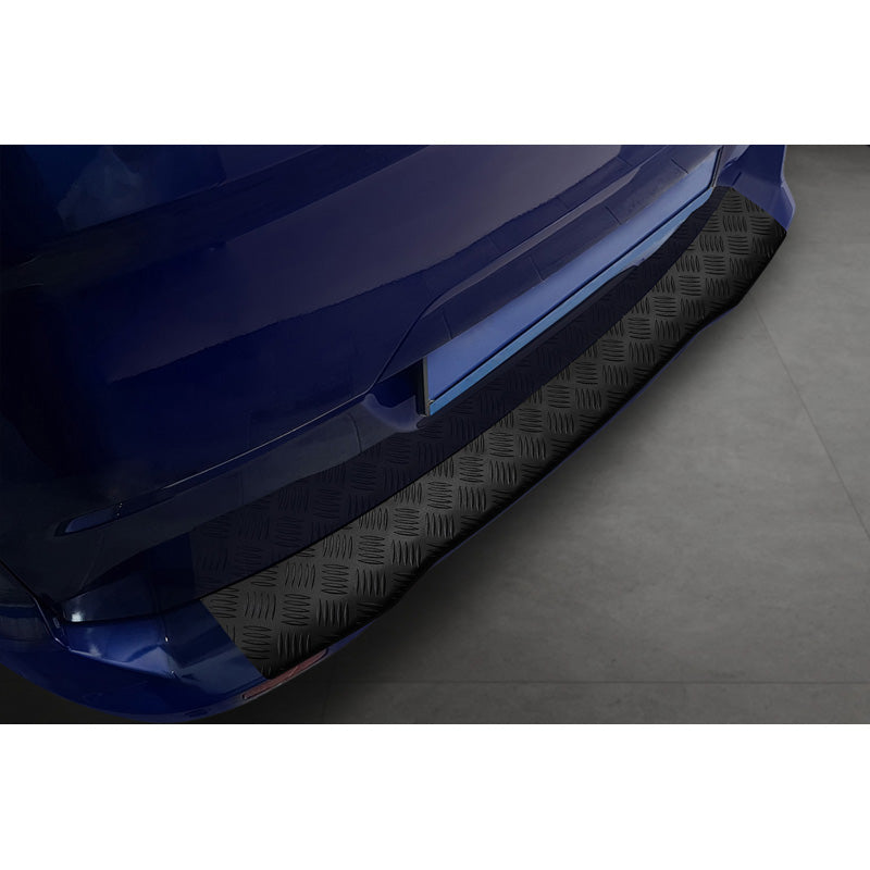 Avisa, Rear bumper protector, matte black, aluminum, fits Ford Tourneo Courier/Transit Courier 2014- 'Riffled Plate'