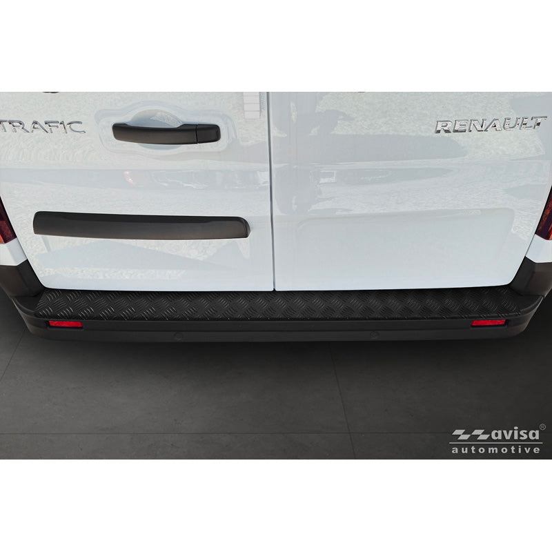 Avisa, Rear Bumper Protector, Matte Black Aluminum, longer version, fits Renault Trafic III (2014-), Nissan NV300 (2014-), Opel Vivaro (2014-2019) & Fiat Talento (2016-2021)