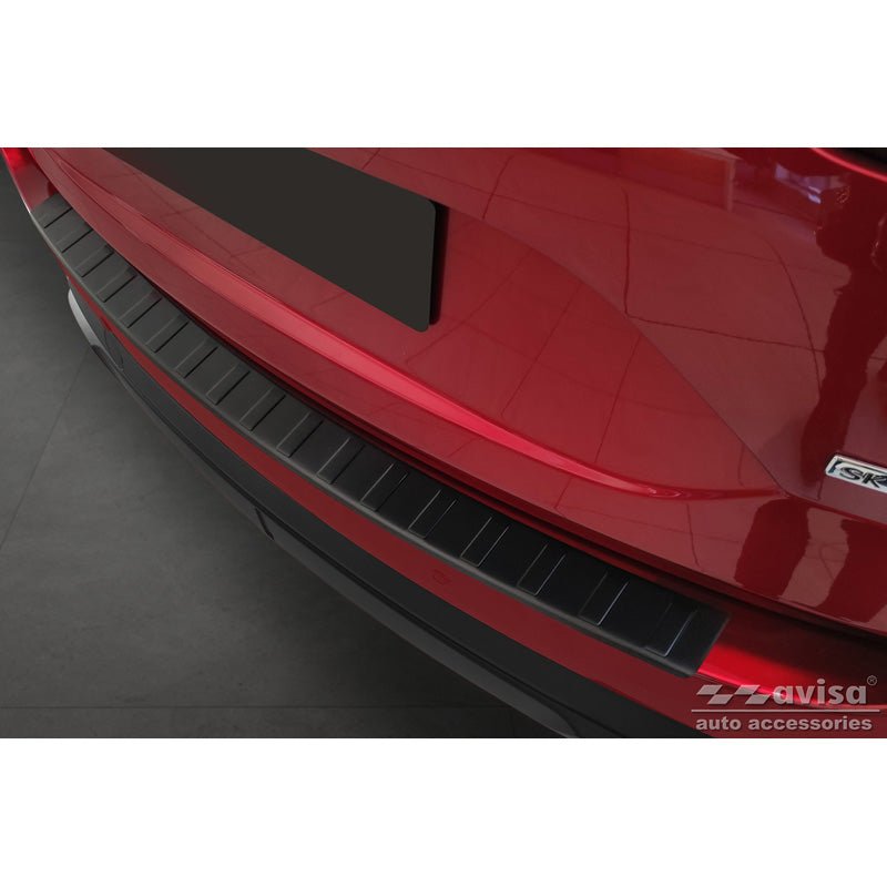 Avisa, Protection de pare-chocs arrière, noir mat, acier inoxydable, compatible avec Mazda CX5 II 2017- incl. Facelift 'Nervures'