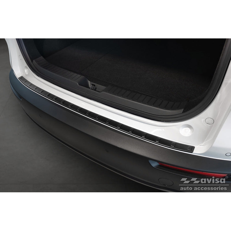 Avisa, Achterbumperbeschermer, Matzwart, Roestvrij staal, past op Mazda CX-30 2019- 'Ribs'
