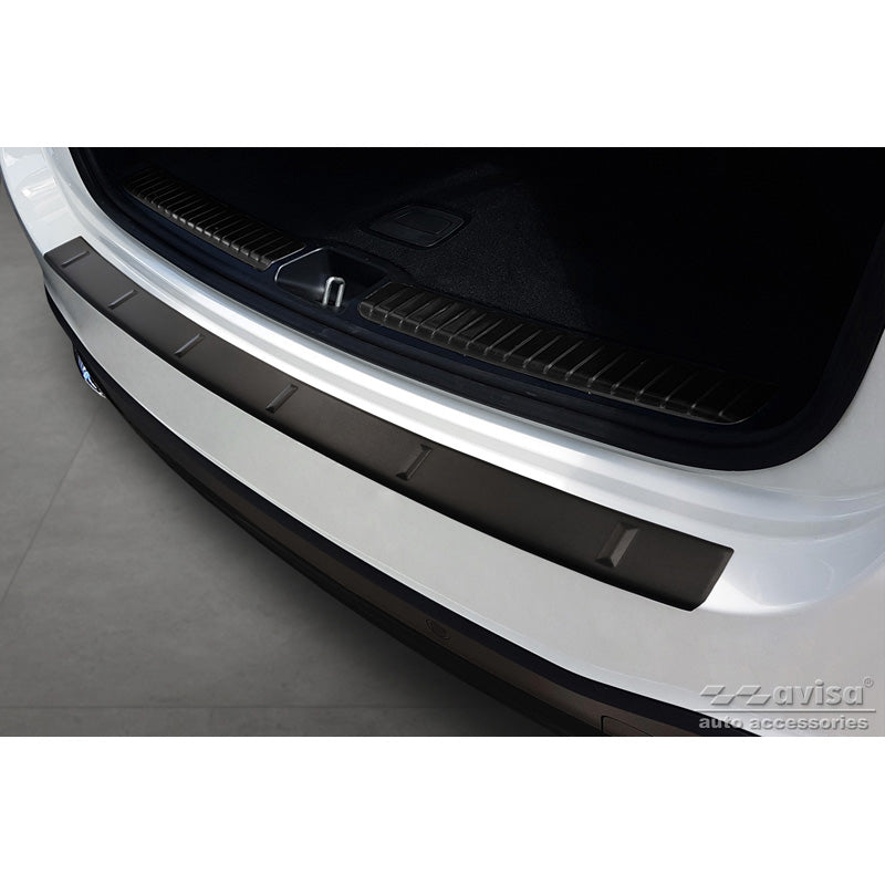 Avisa, Rear Bumper Protector, Matte Black, Stainless Steel, Fits Mercedes GLE II W167 & GLE II 53 AMG 2019-2023 'Ribs'