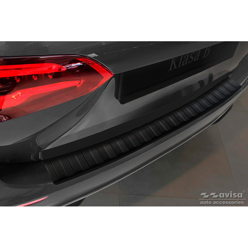 Avisa, Rear Bumper Protector, Matte Black, Stainless Steel, Fits Mercedes B-Class III W247 / AMG 2018-