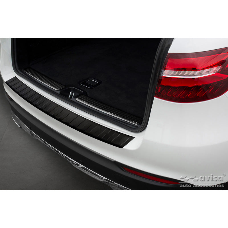 Avisa, Achterbumperbeschermer, Matzwart, Roestvrij staal, past op Mercedes GLC 5-deurs 2015-2019 & FL 2019- 'Ribs'